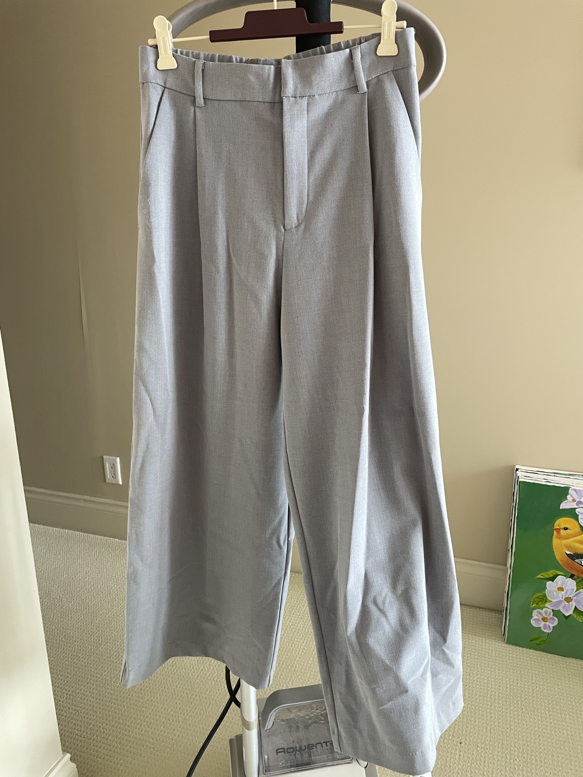 Zara Grey Wide Leg Trousers