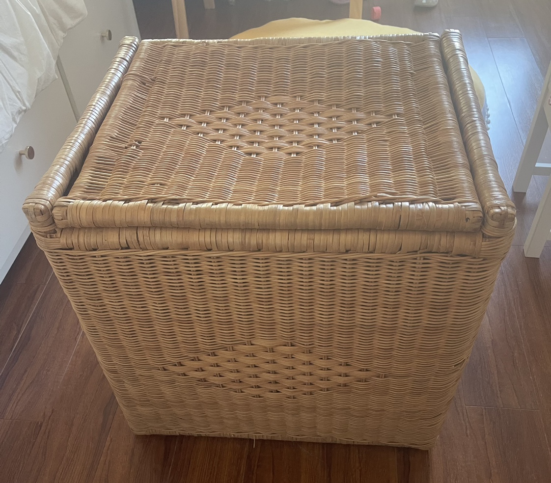 Wicker Storage Basket with Lid
