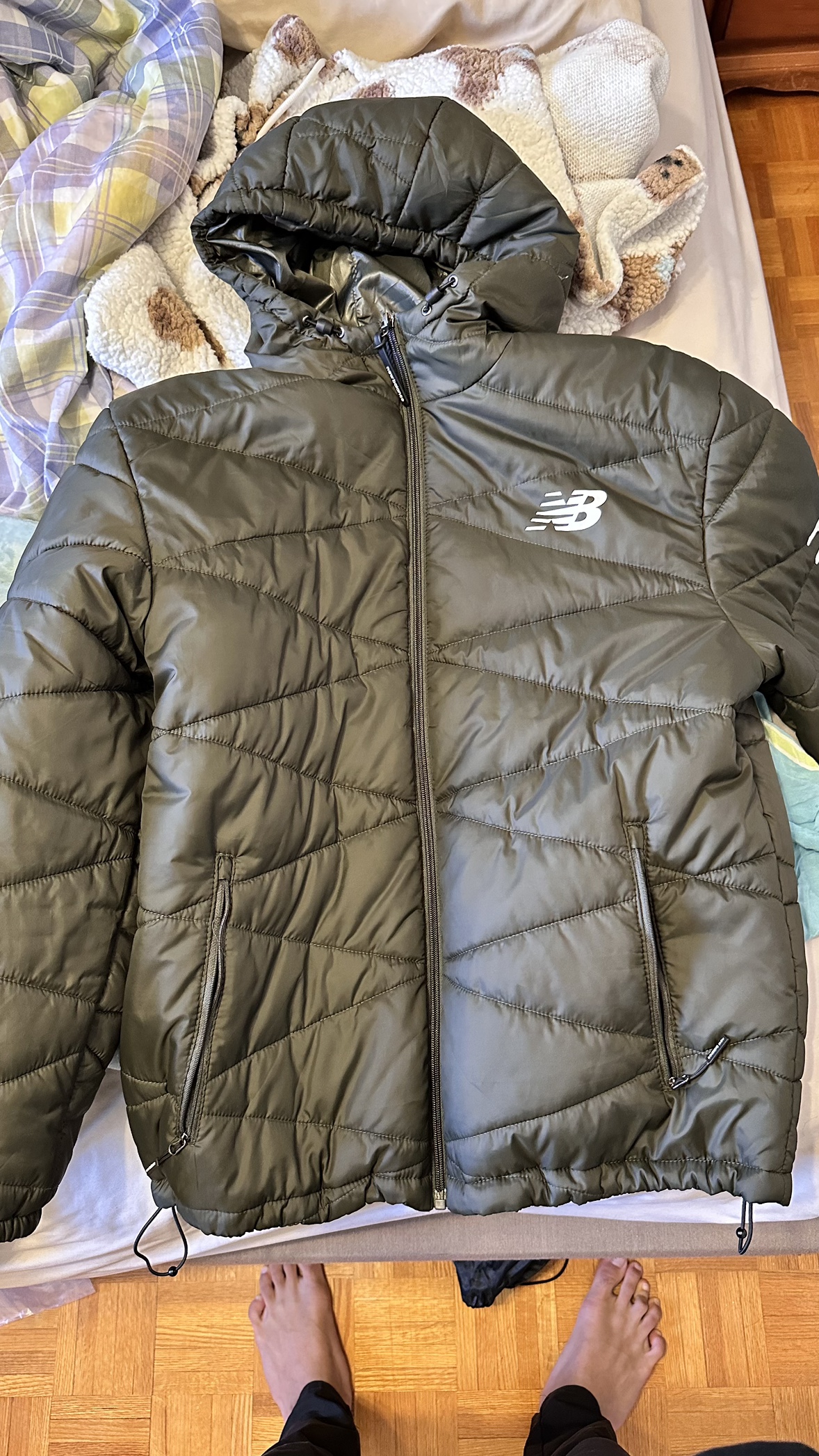 New Balance Green Puffer Jacket