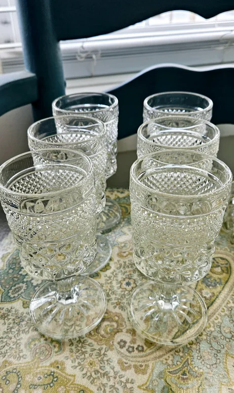 Vintage Anchor Hawking decanter and goblets image indicator(2)