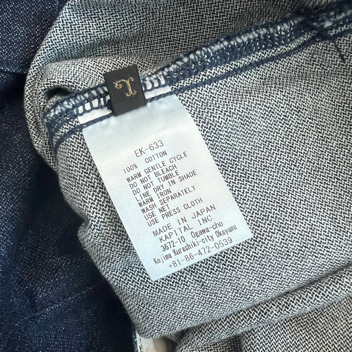 Kapital Easy Denim Cropped Pants image indicator(5)