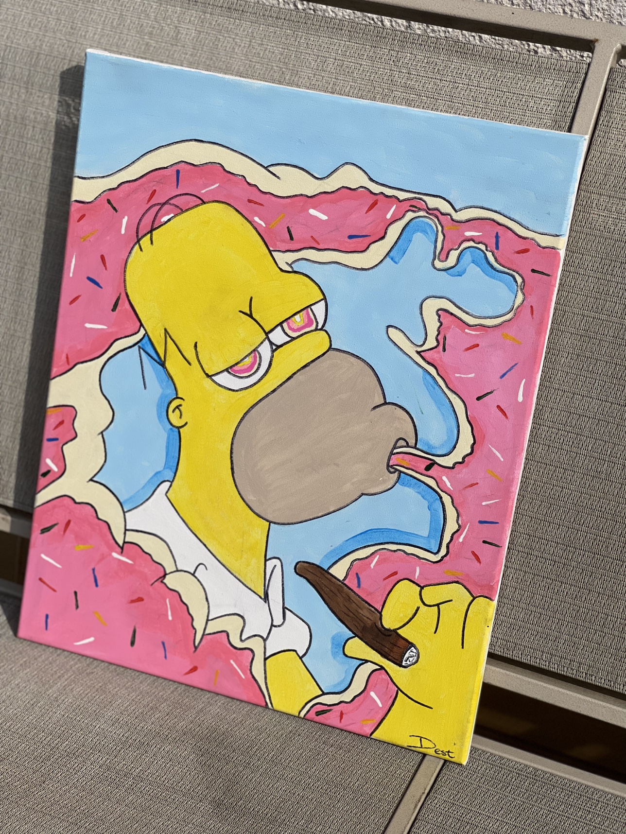 Homer Simpson painting