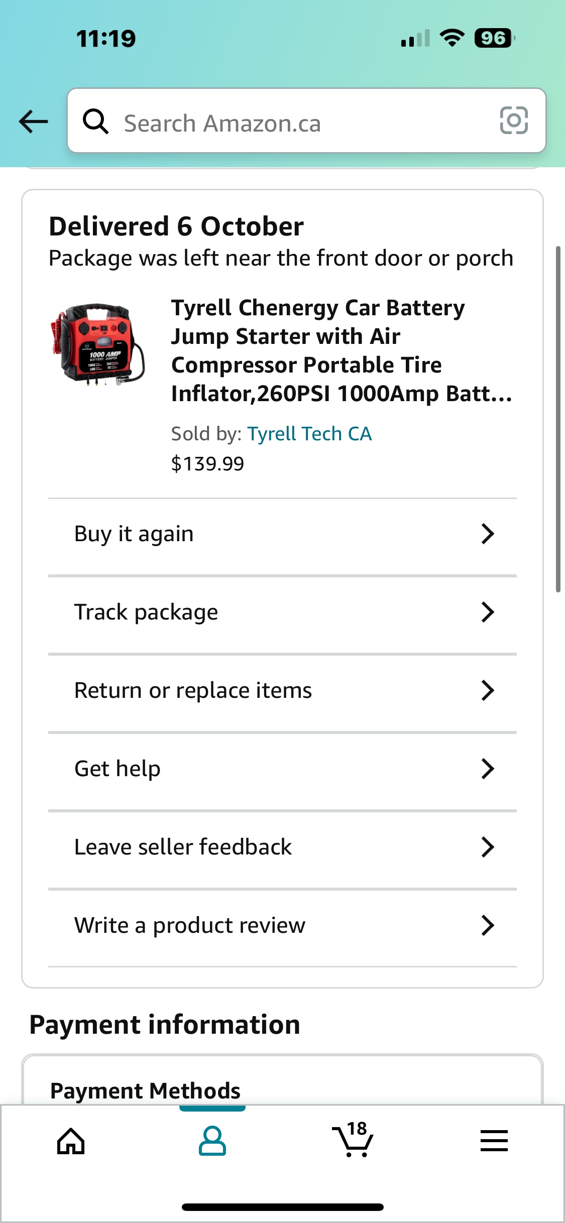 Tyrell Chenergy Car Battery Jump Starter with Air Compressor - photo 3