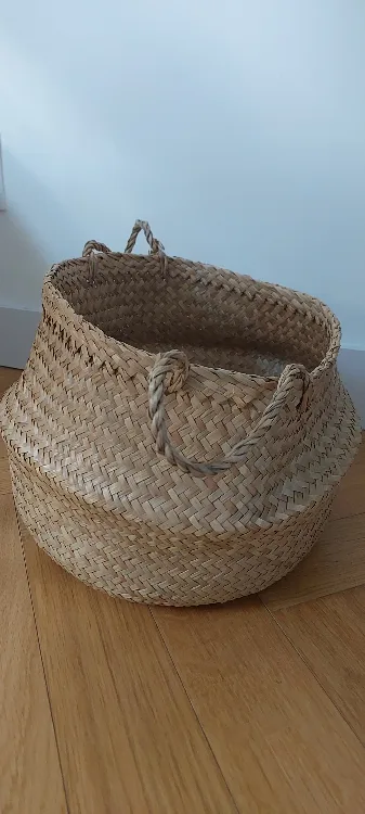 Woven Storage Basket with Handles thumbnail