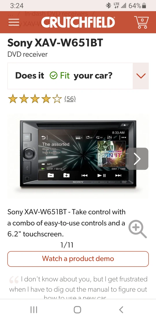 Sony XAV-W651BT DVD Receiver