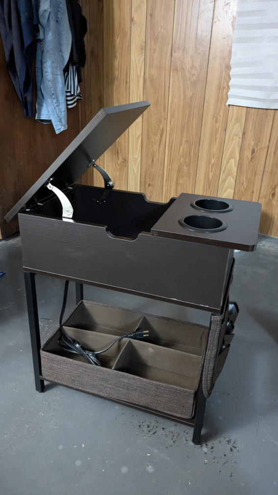Side Table with Charging Station - photo 2