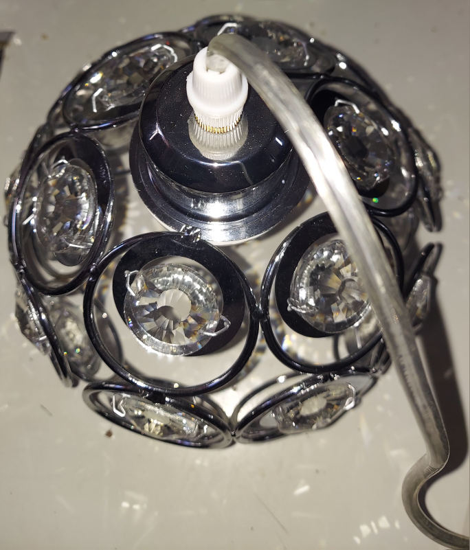 Chrome Crystal Pendant Light Fixture - photo 2
