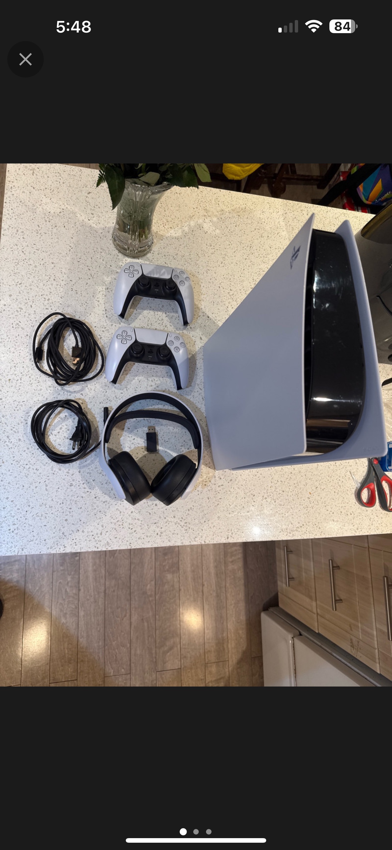 PS5 Console with 2 Controllers and Headset - photo 3