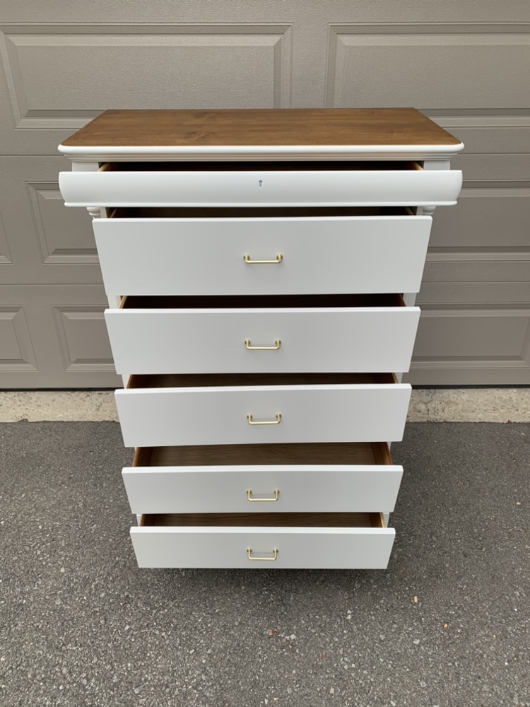 Gorgeous Tall White Dresser - photo 5