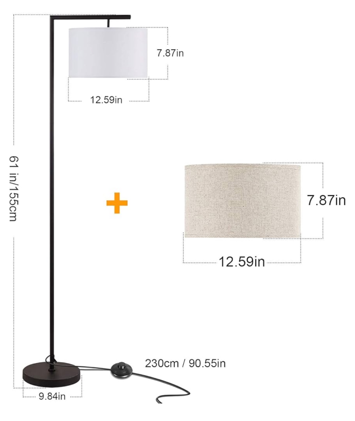 Floor Lamp with Foot Switch - photo 4