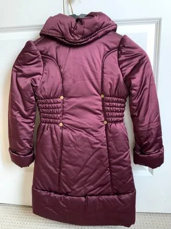 Miss Sixty Burgundy Puffer Jacket Size 4 Years image indicator(4)