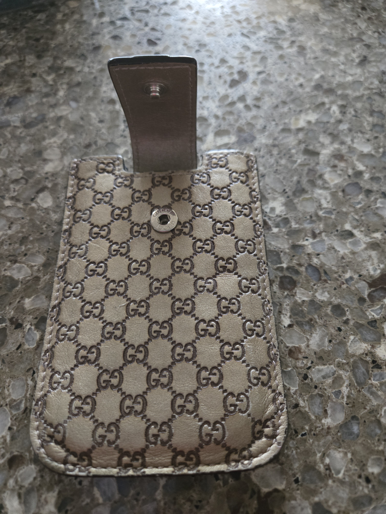 Authentic Gucci leather phone holder