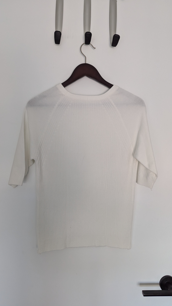 Thick White Ribbed Sweater - photo 2