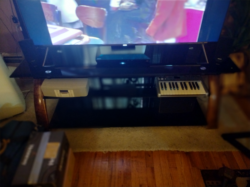 Black Glass TV Stand.