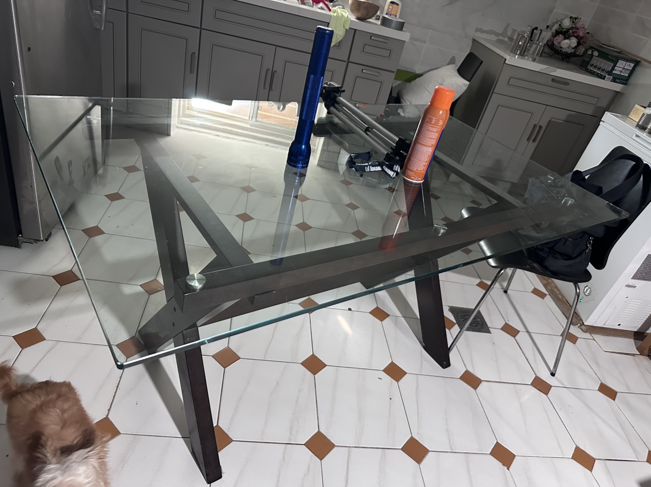 Glass Dining Table with 4 Chairs - photo 2