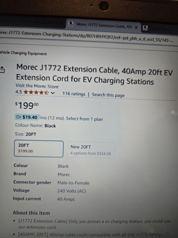 EV Charging Extension Cable - photo 2