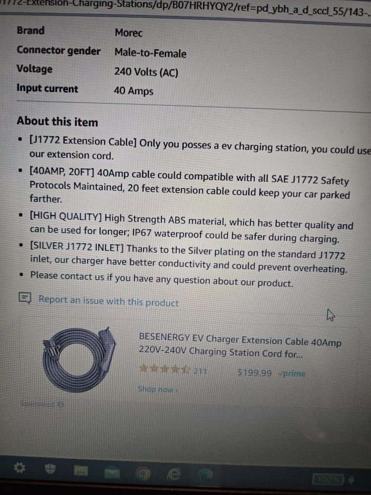 EV Charging Extension Cable - photo 3