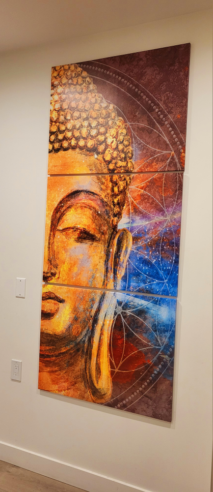 Life size Lord Buddha painting framed. Original price $250.