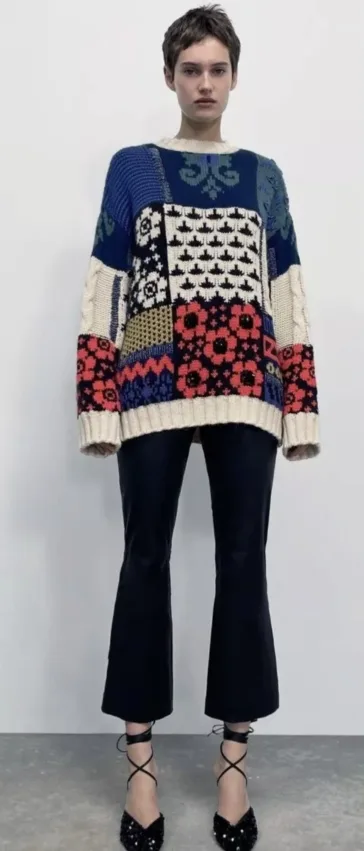 ❣️ Zara Chunky Knit Sweater Oversized Fit Ltd Edition image indicator(3)