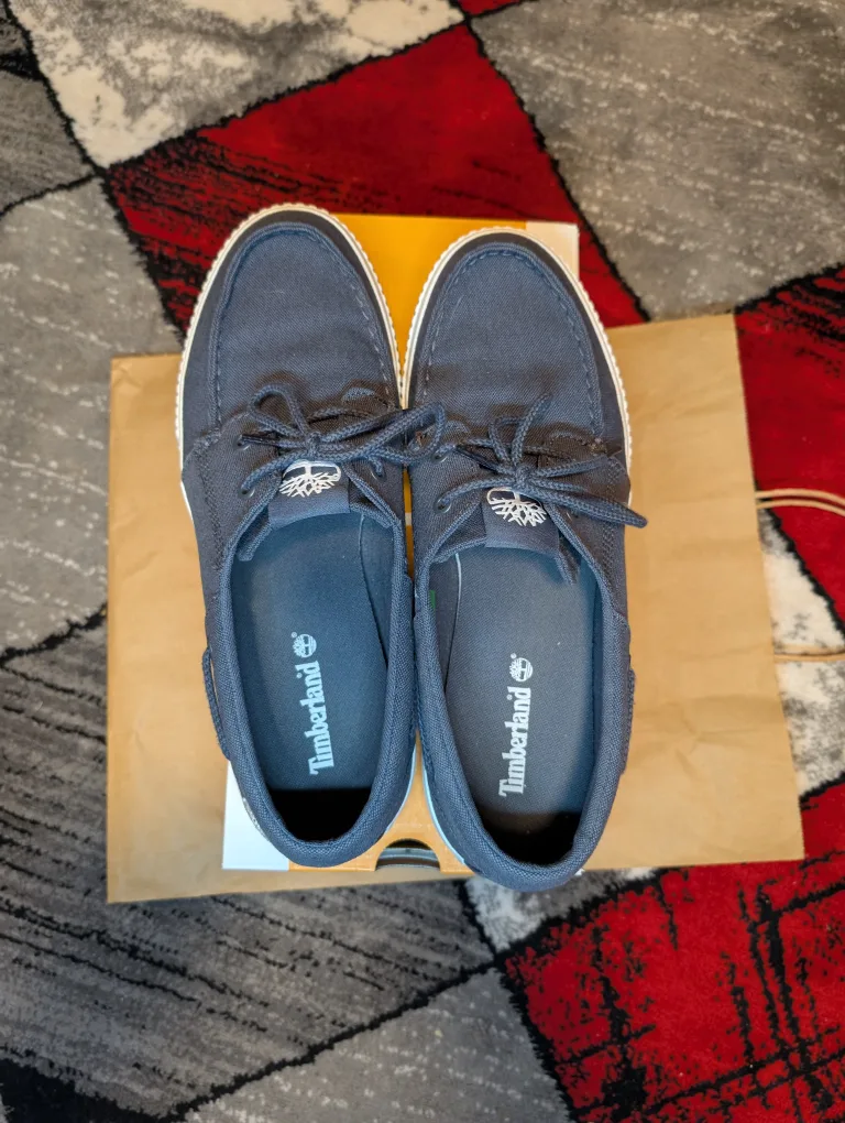 Timberland Mylo Bay Low Lace Sneaker Dark Blue Canvas Size 9.5 image indicator(2)