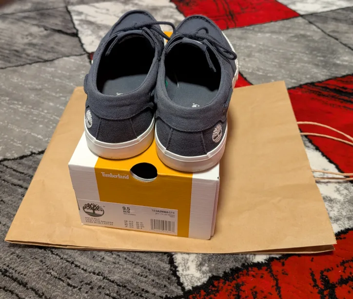 Timberland Mylo Bay Low Lace Sneaker Dark Blue Canvas Size 9.5 image indicator(3)