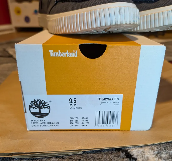 Timberland Mylo Bay Low Lace Sneaker Dark Blue Canvas Size 9.5 image indicator(4)