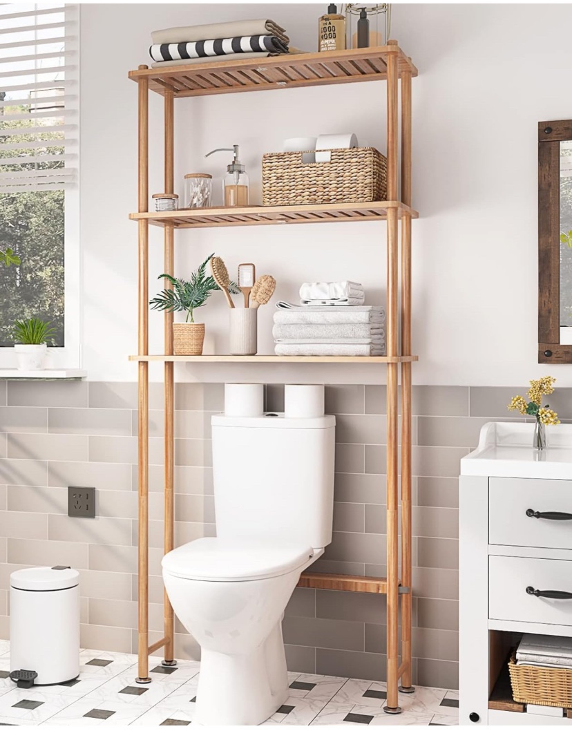 Bamboo Over the Toilet Storage - New