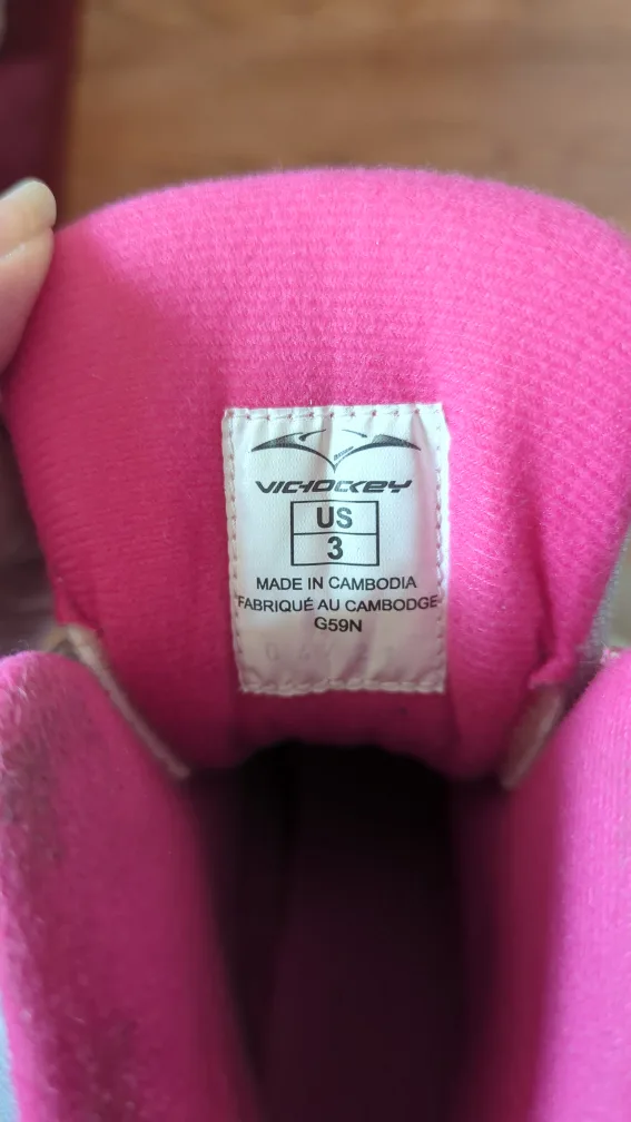 VIC Frost Recreational Ice Skates, Junior/Girls, White/Pink image indicator(5)