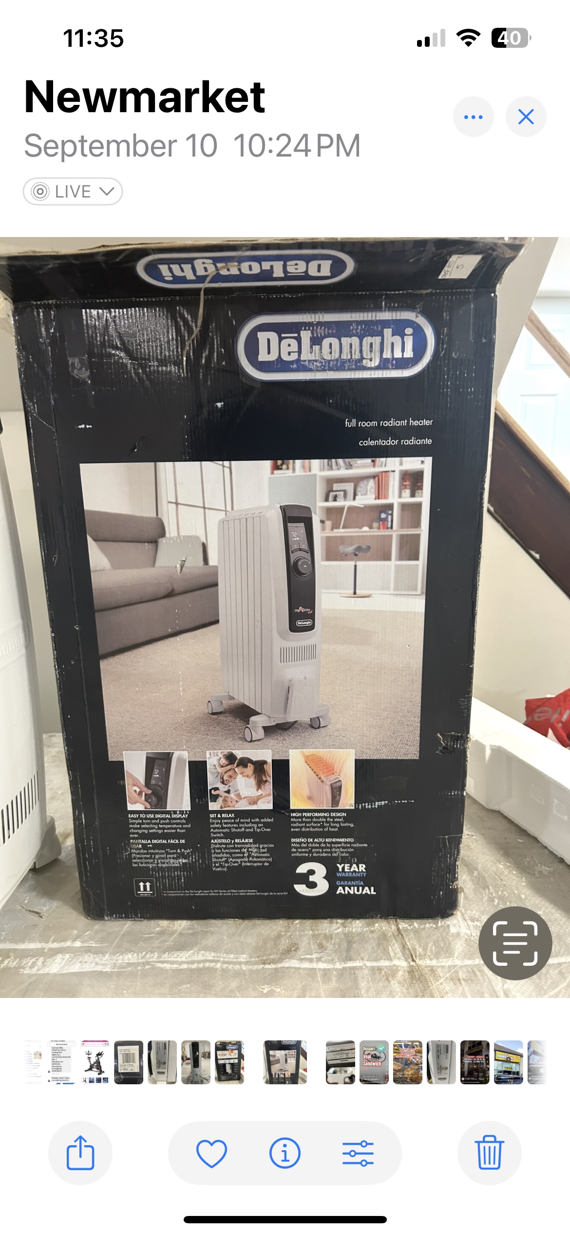 De'Longhi Full Room Radiant Heater - photo 4