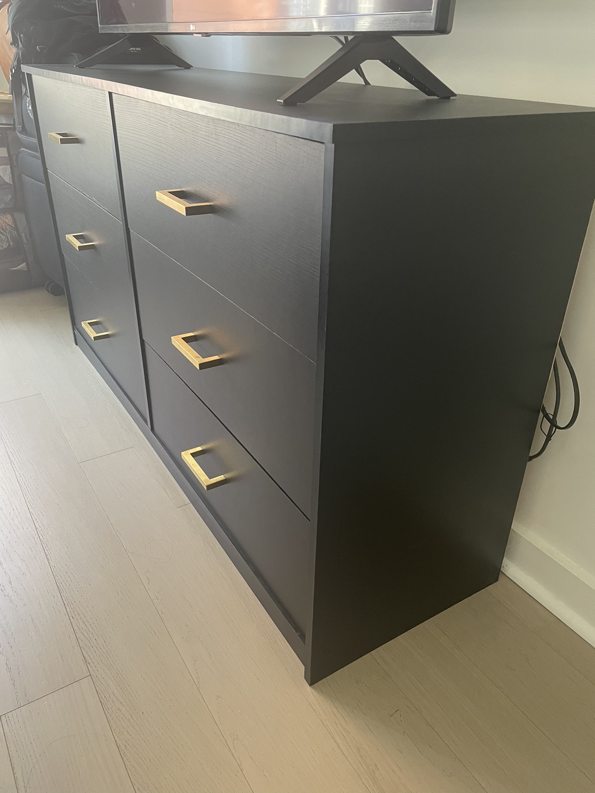 Black Dresser with Gold Handles - photo 2