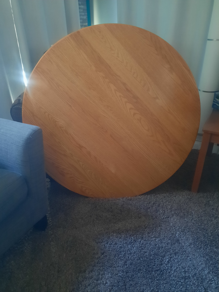 Oak Dining Table Set with 6 chairs and 2 Leaves