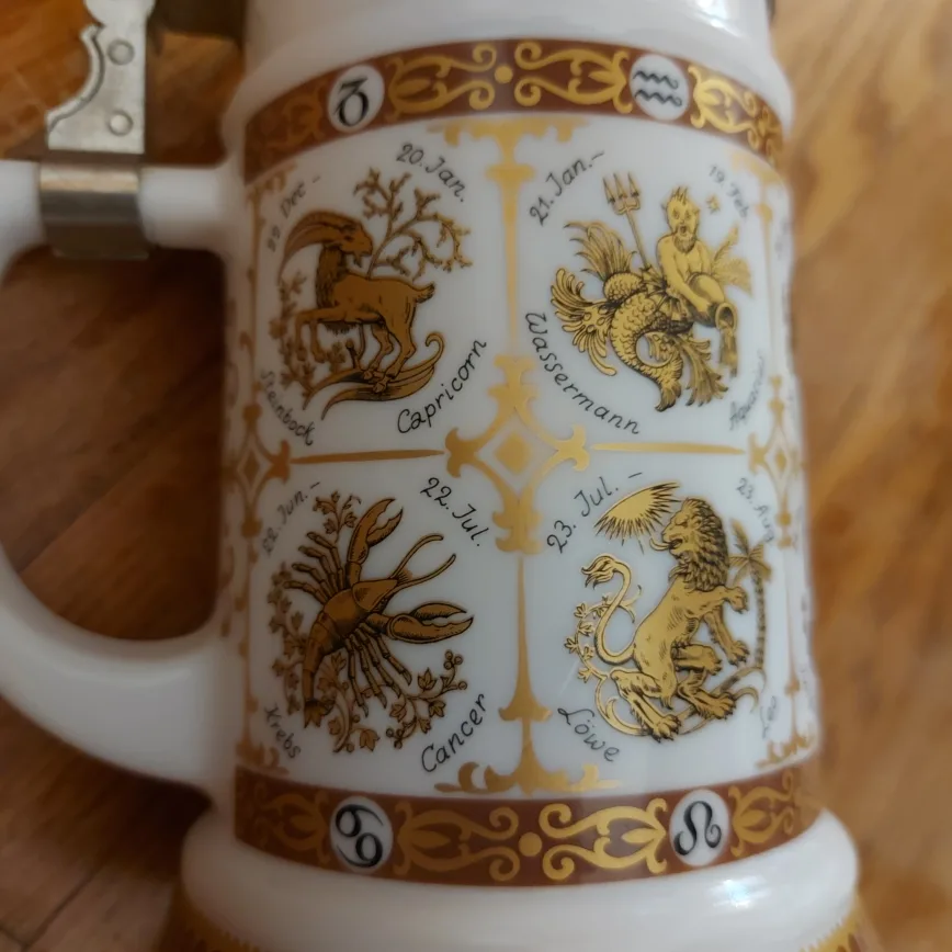 Original Antique West German Beer Stein with a Lid - NEW image indicator(5)