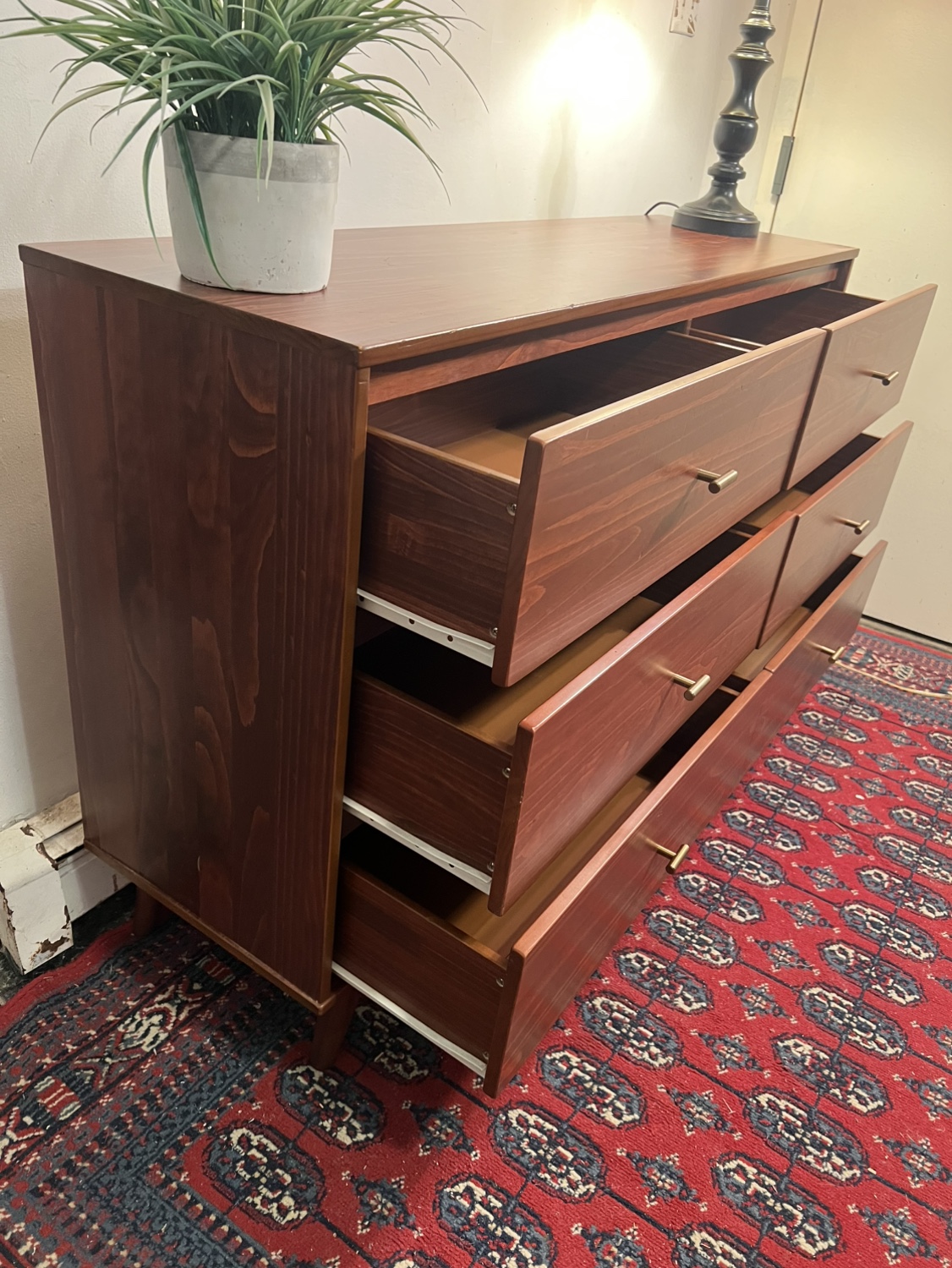 Mid-Century Cherry 6 Drawers Dresser - photo 3