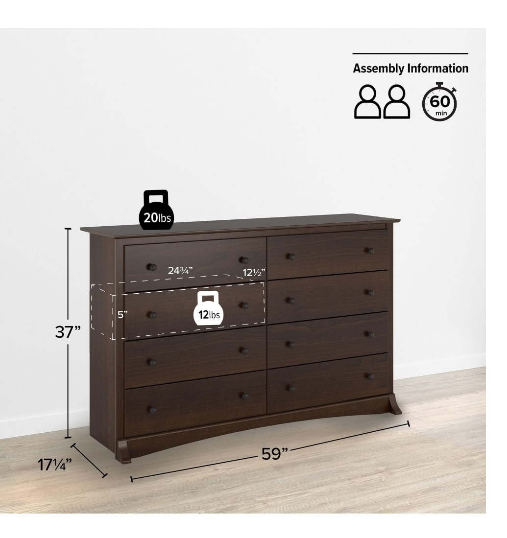 Prepac Sonoma 8-Drawer Dresser - photo 3
