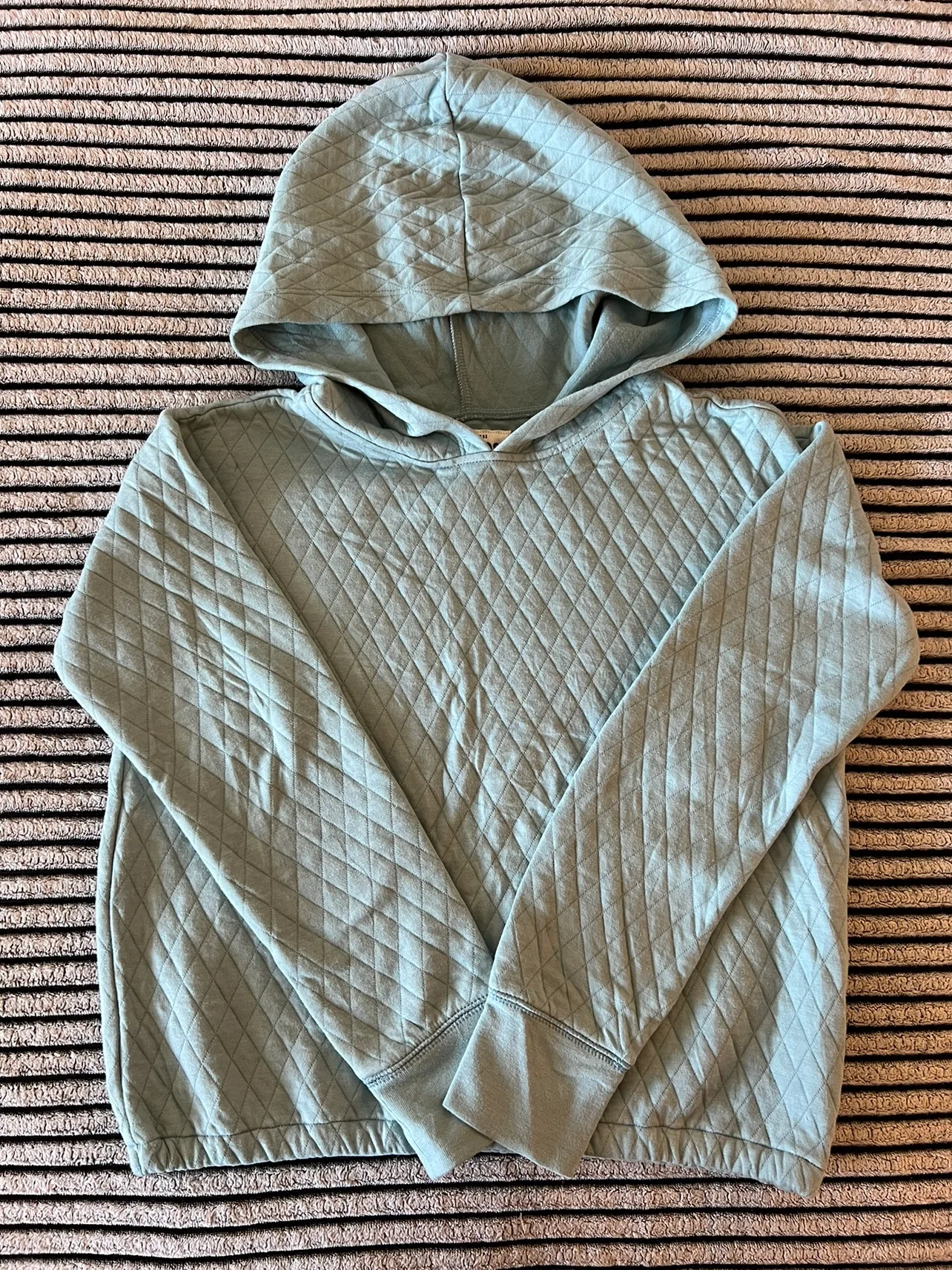 Blue Quilted Hoodie thumbnail