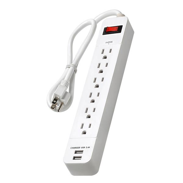 Surge Protector Power Bar with USB Ports
