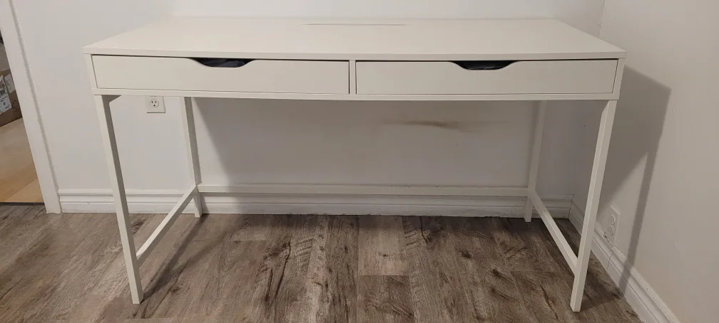 IKEA Alex White Desk with Hidden Compartment thumbnail
