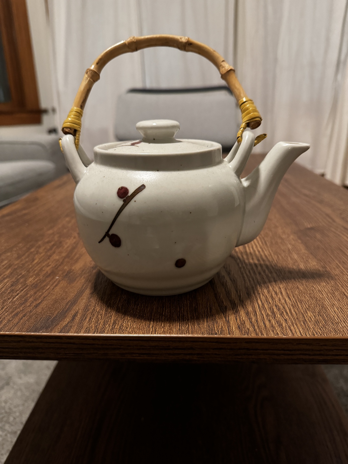 Ceramic Teapot with Bamboo Handle - photo 2