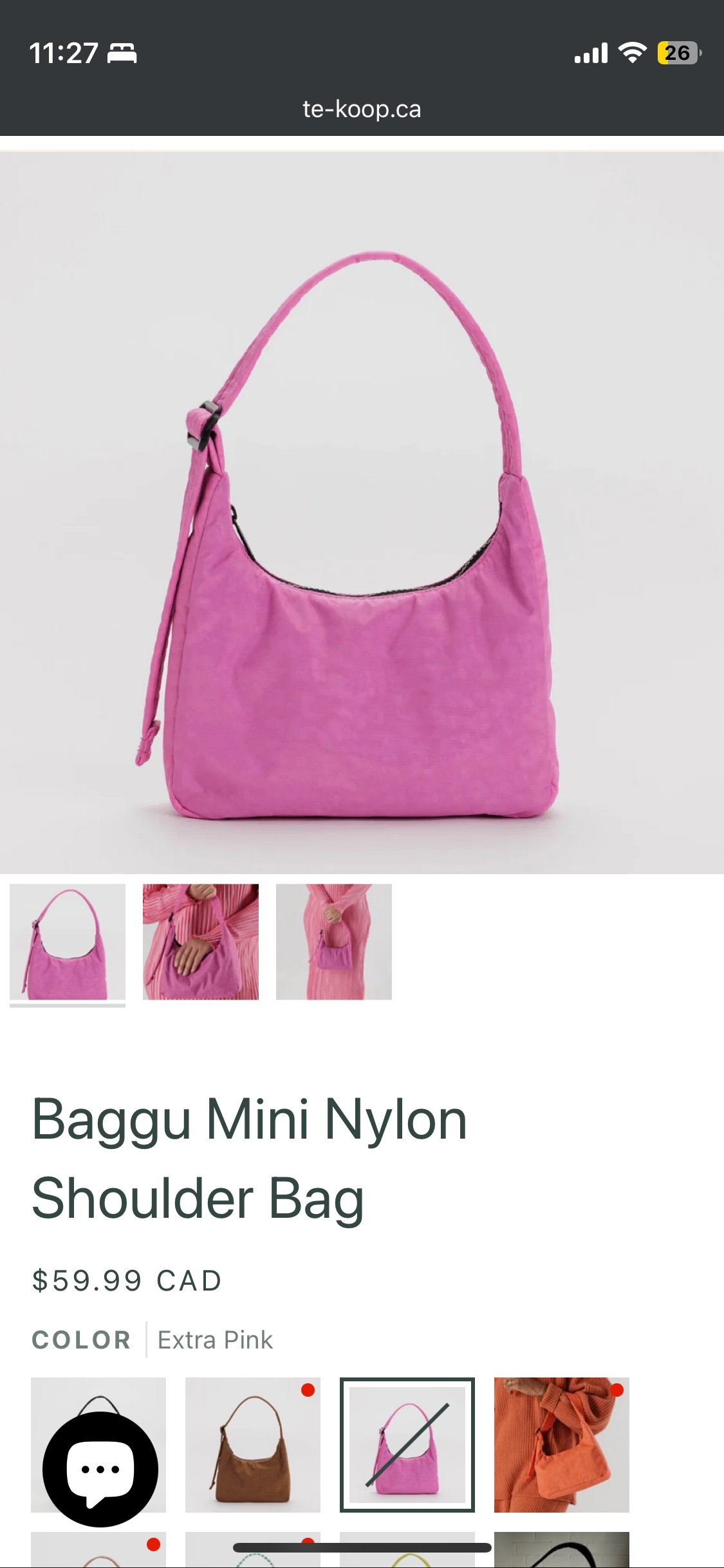 Baggu mini shoulder bag Extra Pink - photo 2