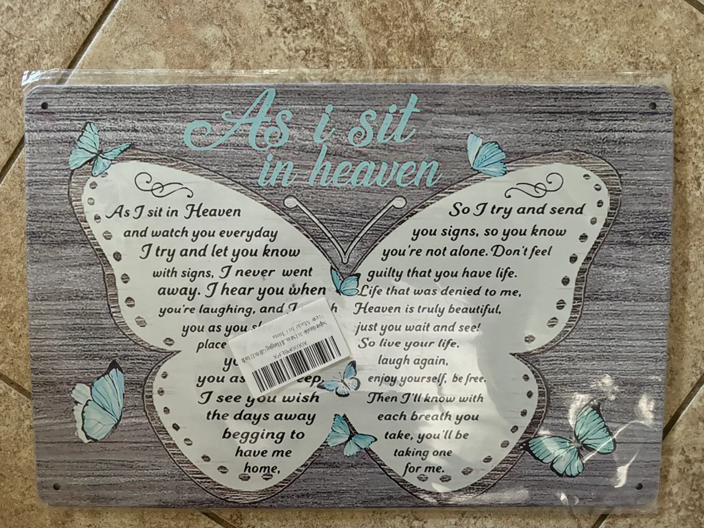 As I Sit in Heaven Metal Sign thumbnail