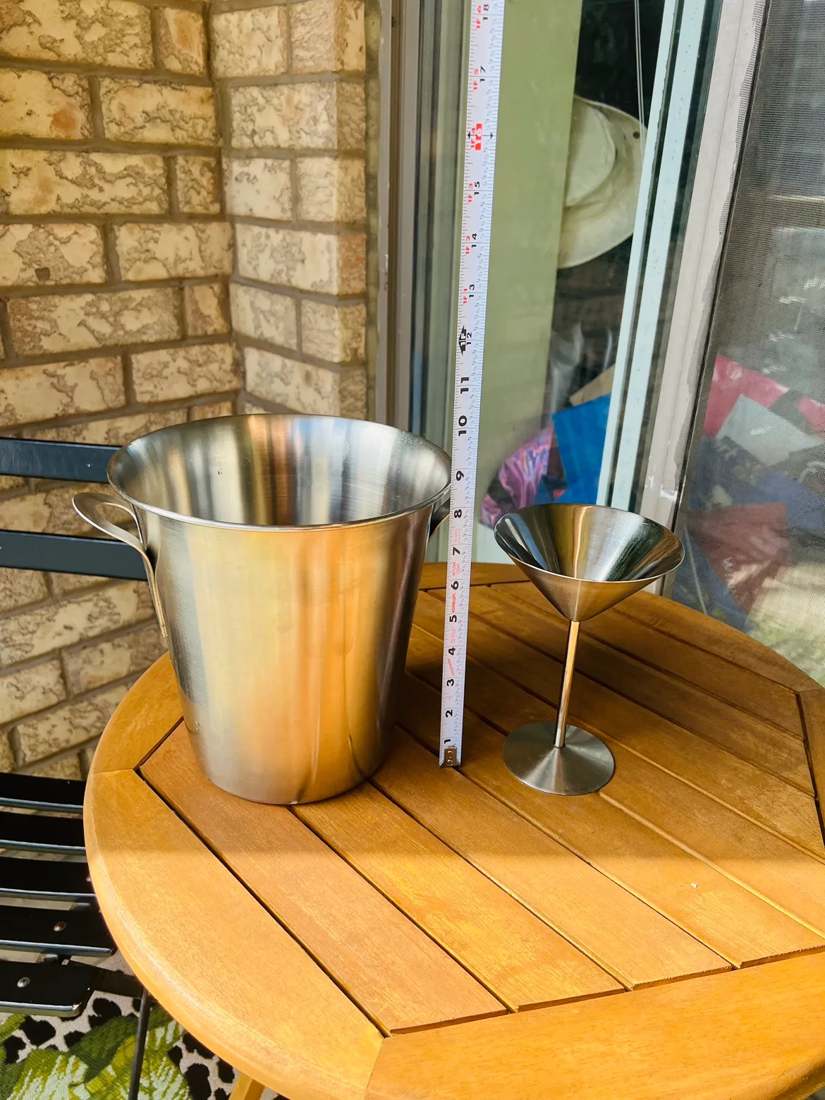 Stainless Steel Ice Bucket & bonus Martini Glass thumbnail