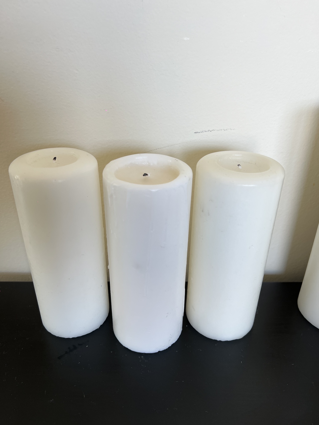 White Pillar Candles - photo 3