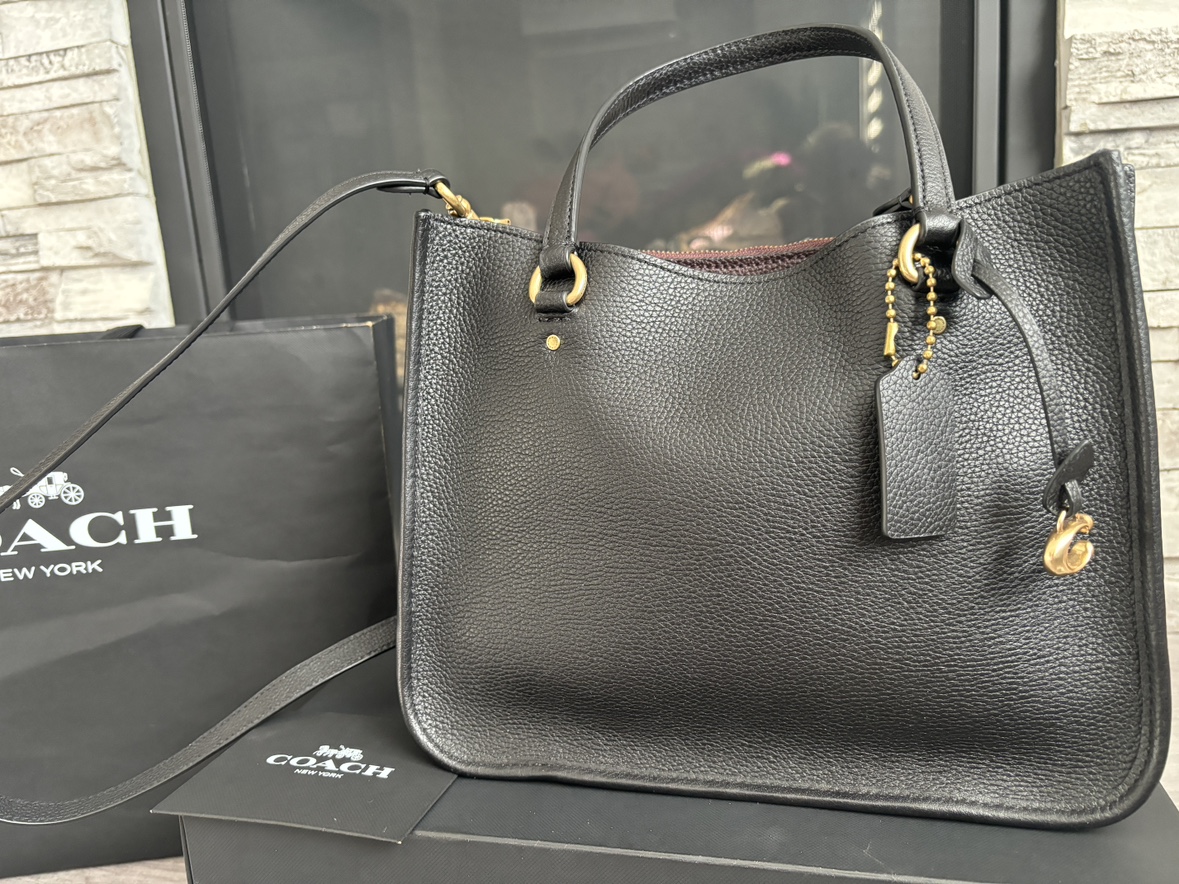 Coach Black Leather Tote Bag - photo 2