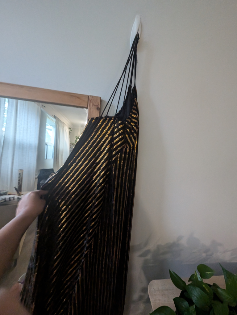 Black and Gold Sequin Dress -Prom/party/night out - photo 5