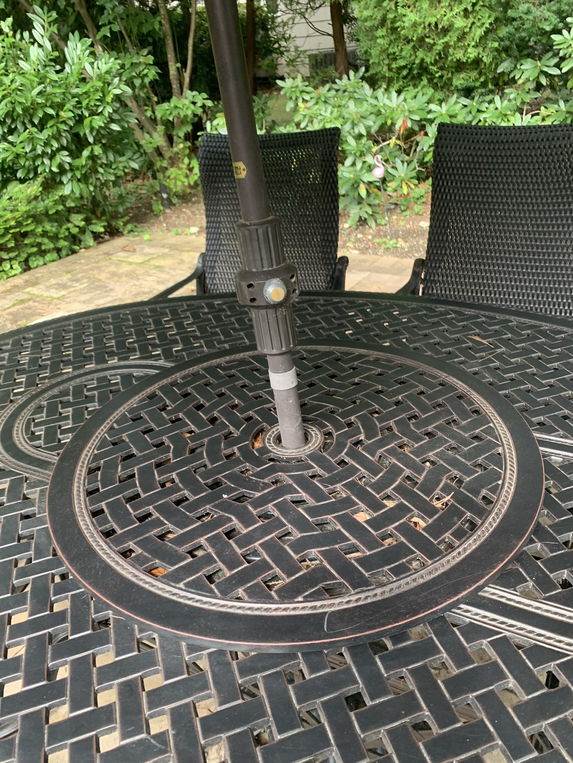 7-Piece Outdoor Patio Dining Set with Umbrella Hole - photo 3