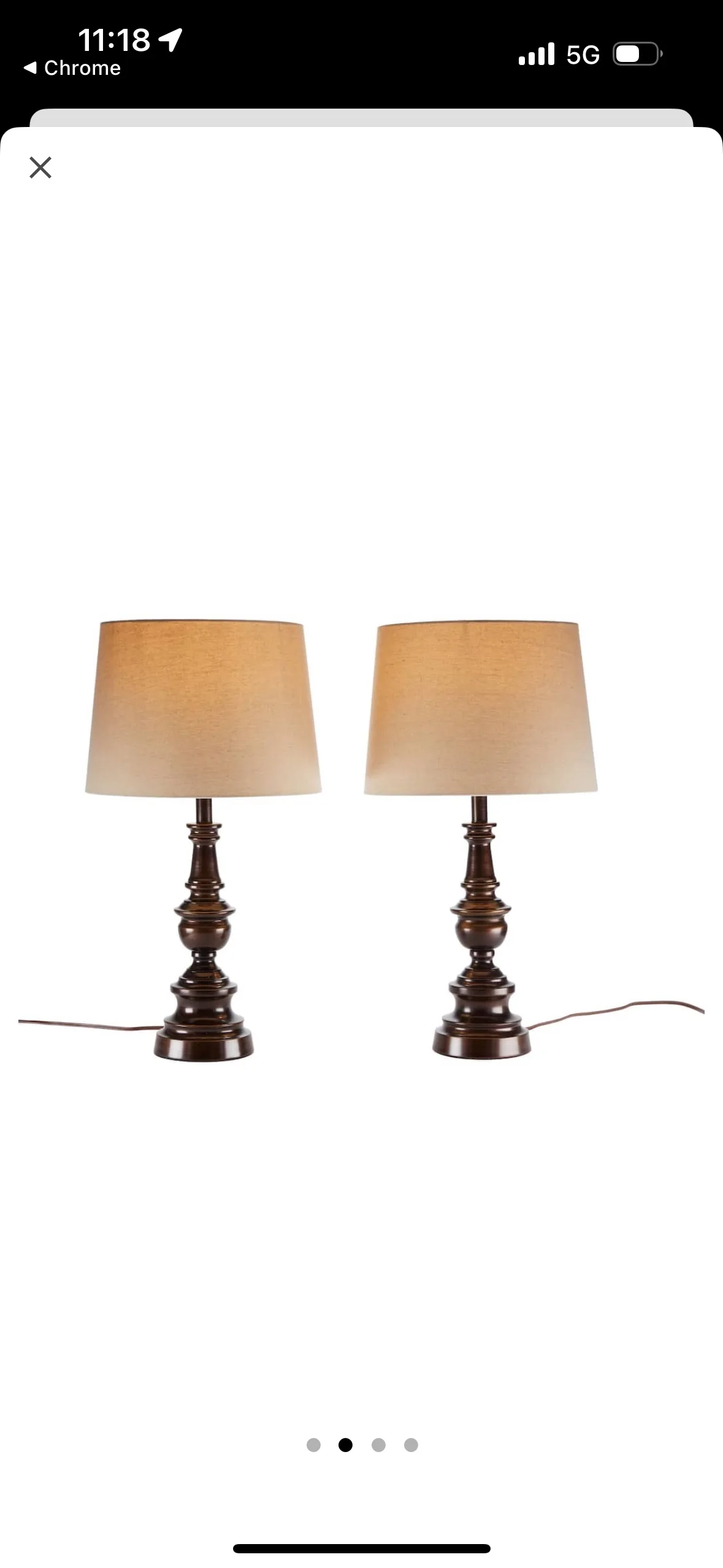 New For Living Fabric Hardback Shade Floor & Table Lamp Set image indicator(2)