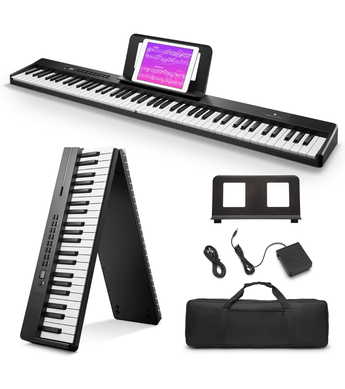 88-Key Digital Piano Keyboard Foldable thumbnail