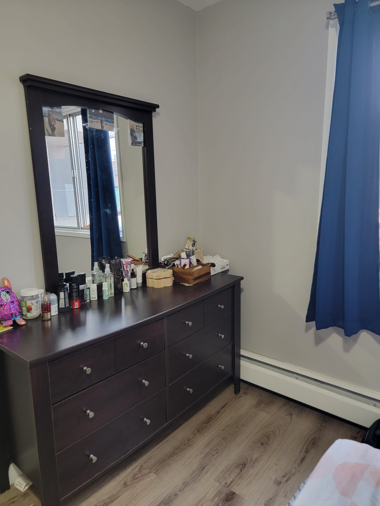 Dark Brown Dresser with Mirror