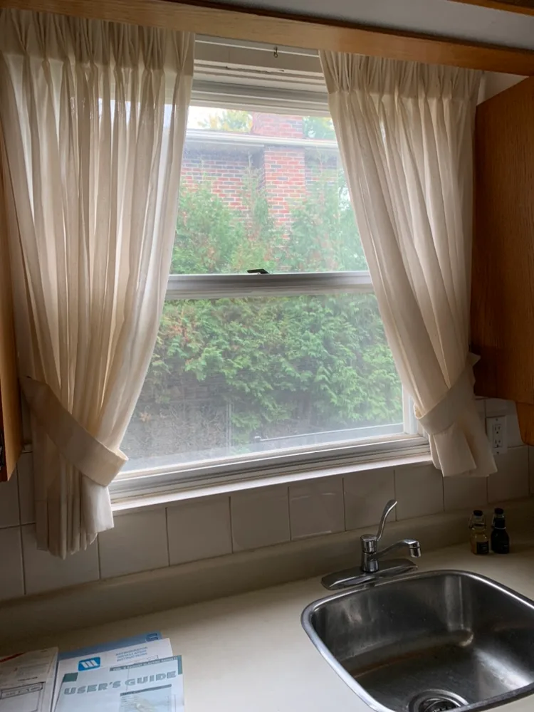 Kitchen White Sheer Curtains - 2 panels thumbnail