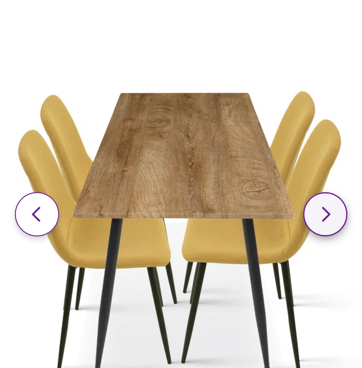 Dining Table with 4 uplholstered chairs - photo 2